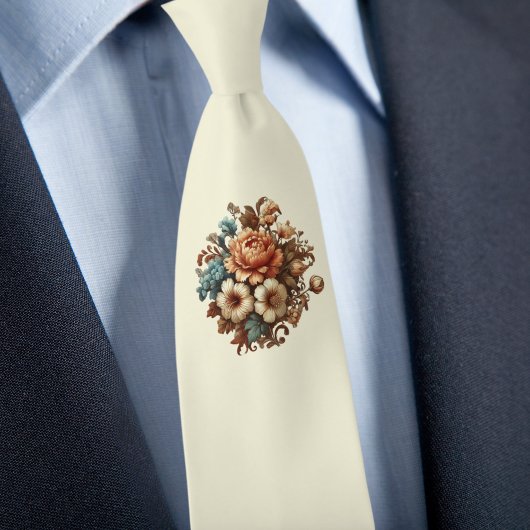 Fancy botercrème bloemenboeket stropdas