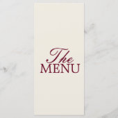 Fancy Bourgondië Bruine Oude Geld Retro Bruiloft Menu (Achterkant)