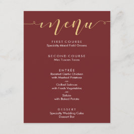Fancy Bourgondië & Gouden Trouwmenu Menu