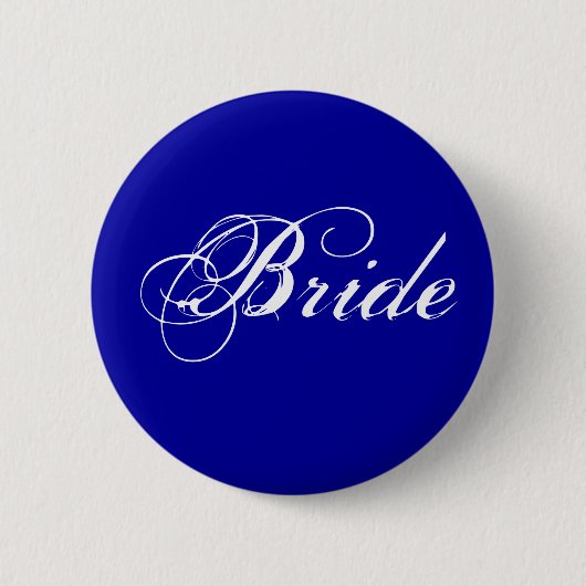 Fancy bride op de marine ronde button 5,7 cm (Voorkant)