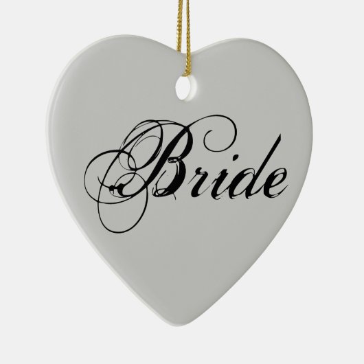 Fancy bride op grijs keramisch ornament (Rechts)