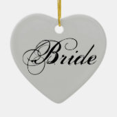 Fancy bride op grijs keramisch ornament (Voorkant)