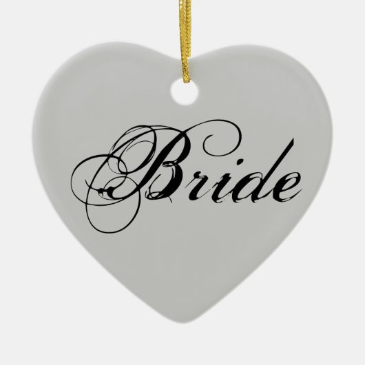 Fancy bride op grijs keramisch ornament (Voorkant)