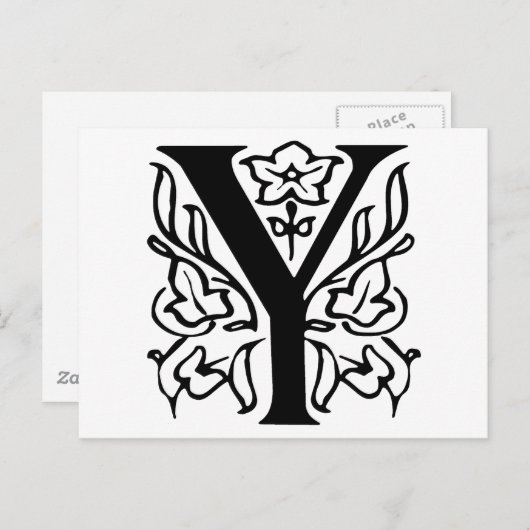 Fancy brief Y Briefkaart (Voorkant / Achterkant)