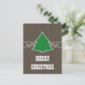 Fancy Briefkaart met kerstboomrondjes (Staand voorkant)