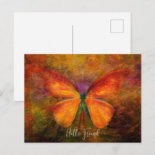 Fancy briefkaart van vlinders (Voorkant / Achterkant)