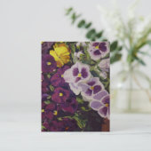 Fancy Broek Pansies Kleurrijke Bloemen Briefkaart (Staand voorkant)