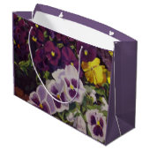 Fancy Broek Pansies Kleurrijke Bloemen Groot Cadeauzakje (Achterkant Gekanteld)