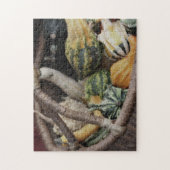 Fancy bronnen in de fotoverf van de Wicker Basket Legpuzzel (Verticaal)