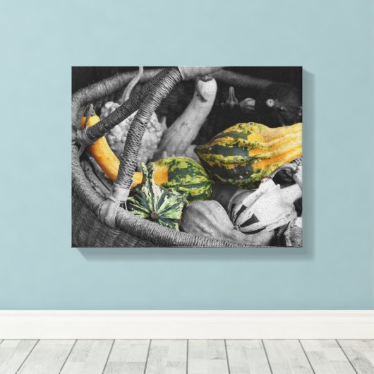 Fancy bronnen in warme mandje gedeeltelijke kleure canvas afdruk (Insitu (Houten vloer))