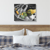 Fancy bronnen in warme mandje gedeeltelijke kleure canvas afdruk (Insitu (Slaapkamer))