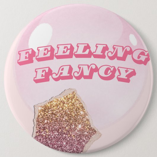 Fancy bruids partij badge ronde button 6,0 cm (Voorkant)