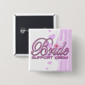 fancy bruidsschat voor bruidshybridale feest leuk vierkante button 5,1 cm (Voorkant /achterkant)