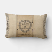 Fancy bruiloft Datum Aangepaste hartslag Kussen (Achterkant)