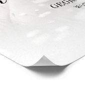 Fancy bruiloft Loving Memorial Reserved Seat Poster (Hoek)