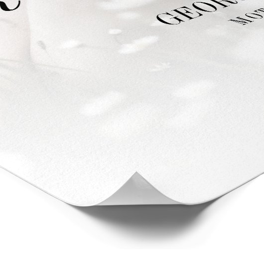 Fancy bruiloft Loving Memorial Reserved Seat Poster (Hoek)