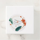 Fancy bruiloft tropische bloemen bedankjes labels (In situ)