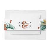 Fancy bruiloft tropische bloemen uitnodigingen wikkel (Voorkant Voorbeeld)