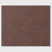 Fancy bruin kunstleder cadeaupapier (Vlak)