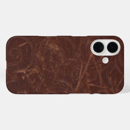 Fancy bruin kunstleder Case-Mate iPhone case (Achterkant (horizontaal))