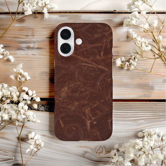 Fancy bruin kunstleder Case-Mate iPhone case