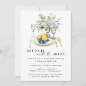 Fancy brunch | Modern Waterverf Vrijgezellenfeest Kaart (Voorkant)