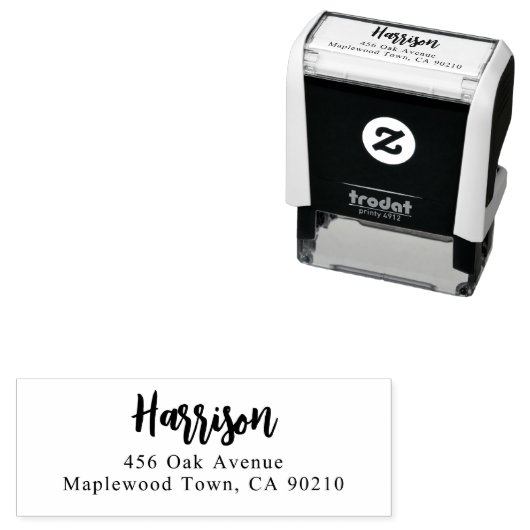 Fancy Brush Script Kalligrafie Eenvoudige Zelf-ink Zelfinktende Stempel (In situ)