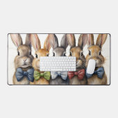 Fancy Bunny Bow Stropdas Waterverf Bureaumat (Keyboard & Muis)