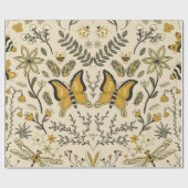 Fancy Butterflies and Flowers 2 Cadeaupapier (Vlak)