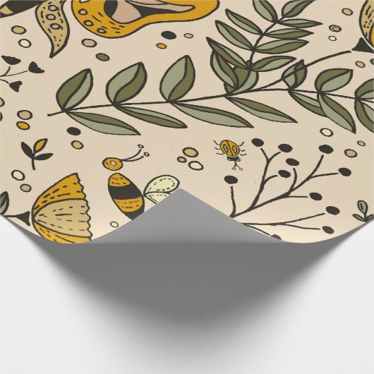 Fancy Butterflies and Flowers 3 Cadeaupapier (Hoek)