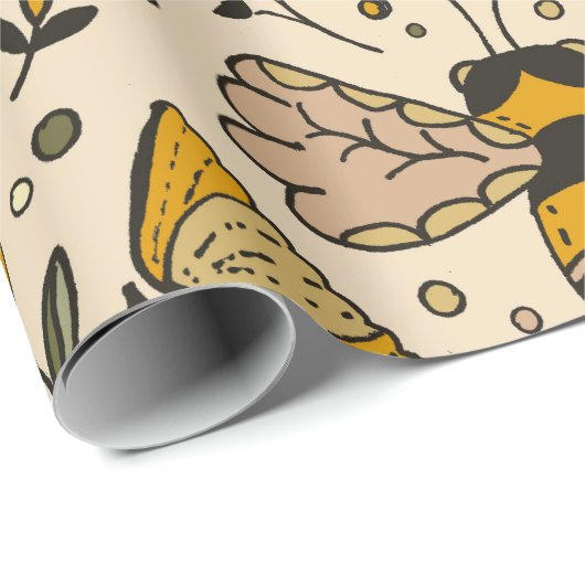 Fancy Butterflies and Flowers 3 Cadeaupapier (Rol Hoek)