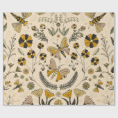 Fancy Butterflies and Flowers 3 Cadeaupapier (Vlak)