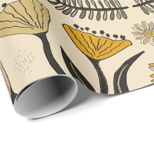 Fancy Butterflies and Flowers 3 Cadeaupapier (Rol Hoek)