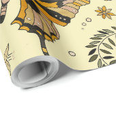Fancy Butterflies and Flowers Cadeaupapier (Rol Hoek)