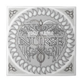 Fancy Caduceus custom Nurse tegel Tegeltje (Voorkant)