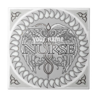Fancy Caduceus custom Nurse tegel Tegeltje