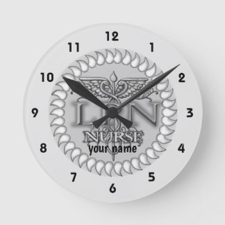 Fancy Caduceus LPN-verpleegkundige Ronde Klok