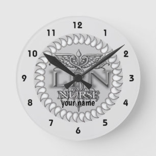 Fancy Caduceus LPN-verpleegster Ronde Klok