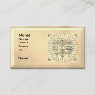 Fancy Caduceus Nurse visitekaartjes