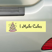 Fancy Cake Bumpersticker (Op auto)