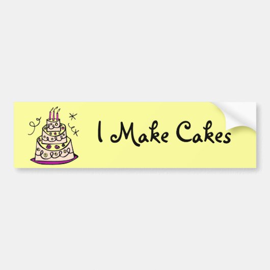 Fancy Cake Bumpersticker (Voorkant)