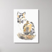 Fancy Calico Cat Canvas Afdruk (Voorkant)
