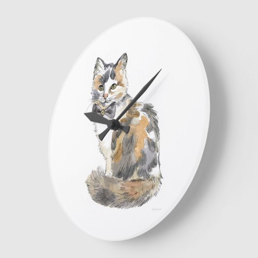 Fancy Calico Cat Grote Klok (Hoek)