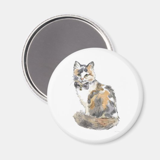 Fancy Calico Cat Magneet (Voorkant / Achterkant)