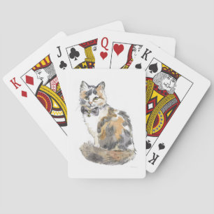 Fancy Calico Cat Pokerkaarten
