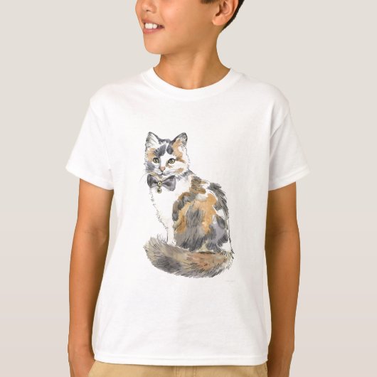 Fancy Calico Cat T-shirt (Voorkant)