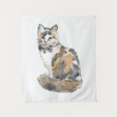 Fancy Calico Cat Wandkleed (Voorkant)