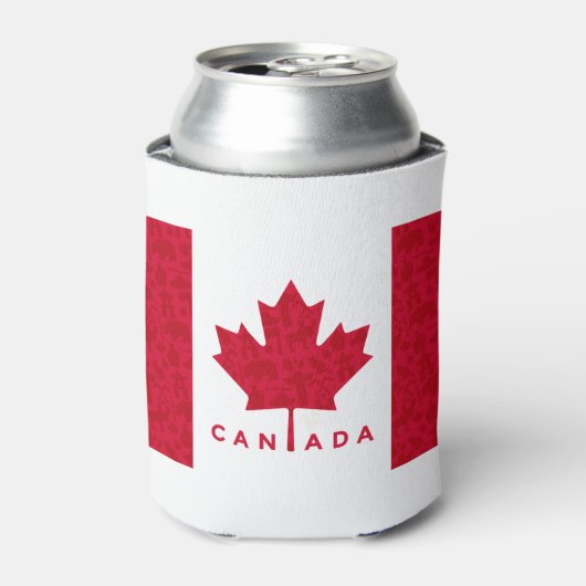 Fancy Canadese vlag Blikjeskoeler (Blikje Voorkant)