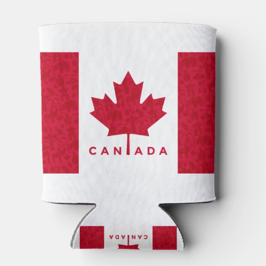 Fancy Canadese vlag Blikjeskoeler (Achterkant)