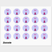 FANCY CAT RONDE STICKER (Vel)